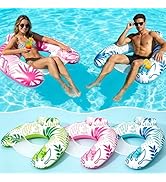 Inflatable Pool Floats Adult, 4-in-1 Multi-Purpose Pool Float Rafts Water Hammock, Pool Floaties ...