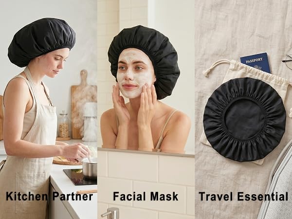 Multiple usage with bath cap for cleaning supplies, travel essentials facial mask