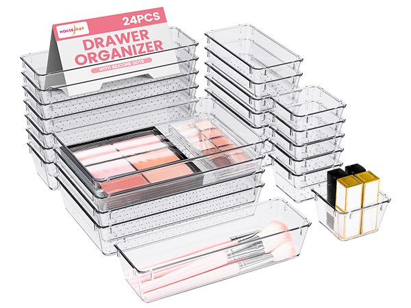 Clear Drawer Organizers 24 pcs
