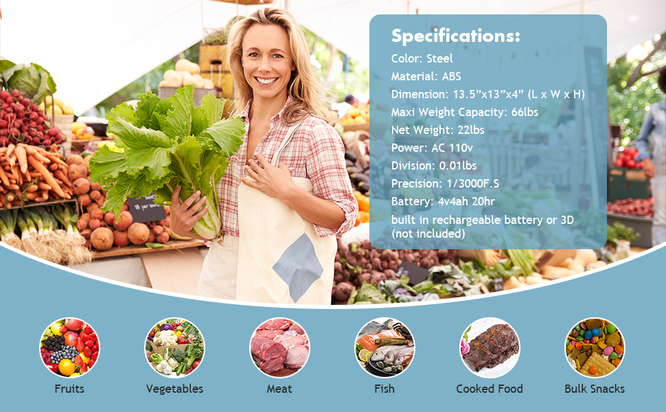 Computing Commercial Food Produce Electronic Counting Weight