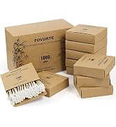 FOVURTE Bamboo Cotton Swabs 1000 Count - Round Q Tips Organic Cotton Swab Natural Wooden Cotton B...