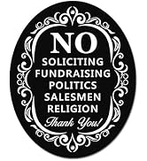 Signs Authority No Soliciting Sign for House | Door Sign for deterring Unwanted Visitors | Larger...