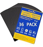 Magnetic Sheets with Adhesive Backing for Crafts, DIY 36 Pack. Strong Craft Magnets 4" x 6" to Ma...