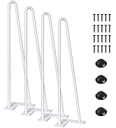 SMARTSTANDARD 16 Inch Heavy Duty Hairpin Furniture Legs, Metal Home DIY Projects for Nightstand, ...