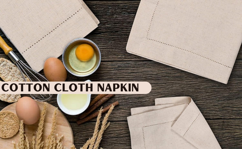 Linen Flax Cotton Cloth Napkins, napkin 18x18 Set of 72 ,Natural Hemstitched