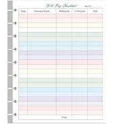 Bill Pay Checklist Refills - 50 Sheets/100 Pages Classic Size Colorful Monthly Budget Forms for 9...