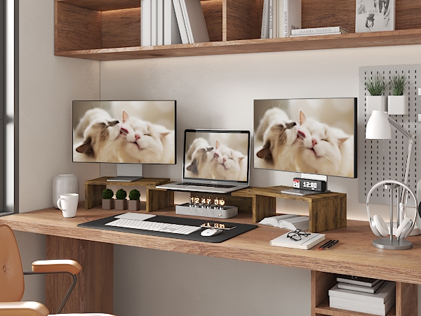 WESTREE Triple Dual Monitor Stand Riser