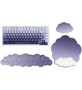 GEKUCAP Cloud Keyboard Wrist Rest Set, Ergonomic Memory Foam Wrist Support Mouse Pad for Typing P...