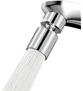 Hibbent NSF/ANSI/CAN 372 Certified 4 Modes Faucet Aerator, Chrome | 360° Swivel Faucet Extender, ...