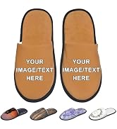 OHAJPAK Custom Slippers for Women Men House Slipper Non Slip Customized Image Logo Text Indoor Sh...