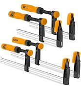 Steel Bar Clamp Set, 6" & 12"Parallel Clamps for Woodworking, Bar Clamps for Woodworking,300-600l...