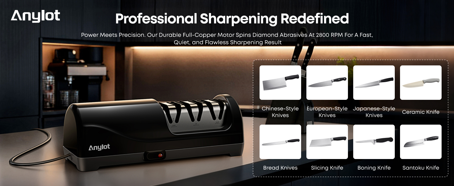 Electric Knife Sharpener for Kitchen