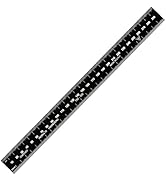 PEC Tools 300mm (12in) Stainless Steel Ruler, High Contrast, 0.035" Thick X 1" Wide, Dual-Sided A...