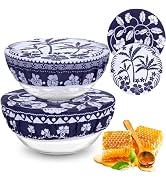 Revahope 2 Large Reusable Beeswax Bowl Covers for Bread Proofing, 10/12 Inch Elastic Beeswax Wrap...