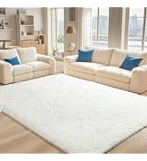 BENRON White Fluffy Rugs for Living Room 4x6, Soft Cream Area Rug for Kids Children Girls Bedroom...