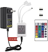 Yiliaw 24 Keys Wireless IR Remote Controller Kit - Includes Wireless Rectifier Control Box and DC...