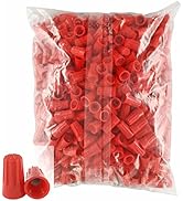 HS Red Electrical Wire End Connectors Ribbed Caps Bulk 500 Pack Large Twist-on Wire Connectors Nu...