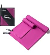 Camping Towel,2 Pack Microfiber Travel Sports Towel,Quick Dry - Super Absorbent - Ultra Compact -...