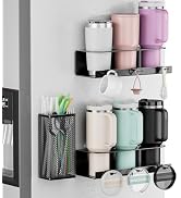 OVICAR Magnetic Cup Holder for Stanley 20/30/40oz - 2 Pack Tumbler Organizer for Refrigerator - W...