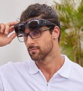 Fit Over Sunglasses Wraparound Sunglasses for Men