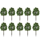 Wakauto 20 Pcs 1:100 Scale Miniature Model Trees,3.15 Inch Handmade Realistic Trees for Architect...