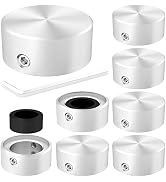 DaierTek Footswitch Topper Metal Foot switch topper with 2 Set Screws Rubber Insert Pedal Buttons...