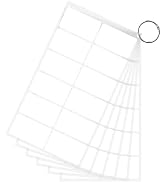 PPB Reusable Dry Erase Labels Sticky, White, 1.2 x 2 inches, 60 Counts