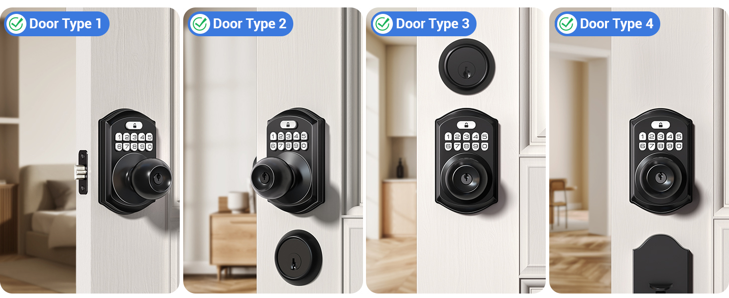 Works seamlessly with various deadbolts in placements, offering hassle-free setup for your door.