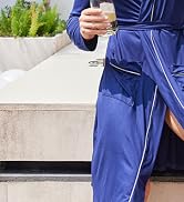 Ekouaer Mens Robes Lightweight Knit Bathrobe Long Sleeve Kimono Robe V Neck Spa Knee Length Sleep...