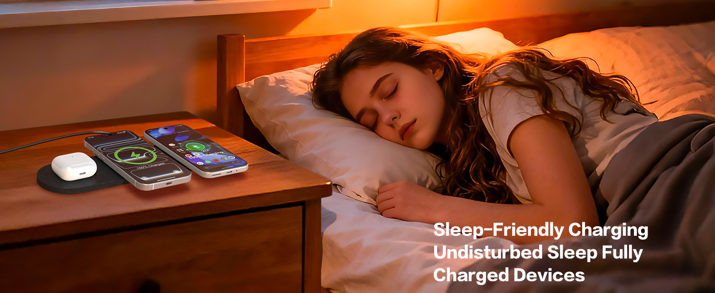 ZealSound Wireless Charging Pad,Triple Wireless Charger Pad Multiple Devices