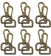 12Pcs D Ring Swivel Lobster Clasp for Crafts,Metal Swivel Snap Keychain Hook Swivel Clasps Claw L...