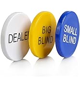 SmartDealsPro 3pcs Small Blind, Big Blind and Dealer Poker Buttons