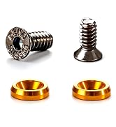 #6-32 x 6mm Screws, 10 PCS DIY Decorative Computer Screws with Golden Washers, Stainless Steel Sc...