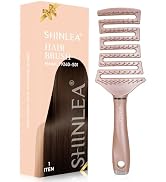 SHINLEA Detangling Brush for Curly Hair, Vented Curved Detangler Brush Faster Blow Drying, Wet Dr...