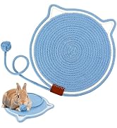 Jevnd Natural Rabbit Scratching Pad Gentle on Paws with Ball Toy, Soft Comfortable Resting Rabbit...