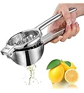 CCKO Lemon Squeezer Stainless Steel Manual Juicers Max Extraction Lemon Lime Squeezer Heavy Duty ...