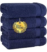Cotton Paradise Hand Towels for Bathroom, 100% Turkish Cotton 16x28 inch 4 Piece Hand Towel Set, ...