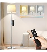 Modern Floor Lamp for Living Room and Bedroom- 55"-67" Height Adjustable Standing Lamps with Dimm...