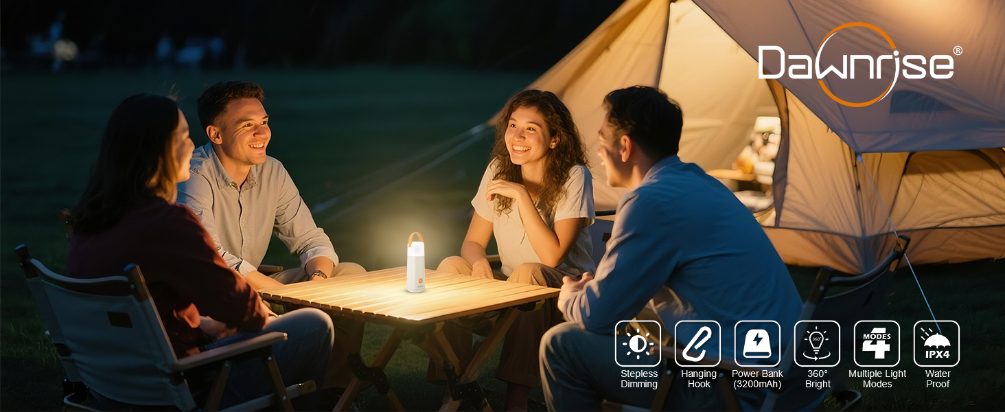 camping lantern with 4 modes