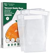 UTILIMATES Pint Vacuum Sealer Bags for Food, 50 6x10 Inch, Preprinted Label, BPA-free Heavy Duty ...