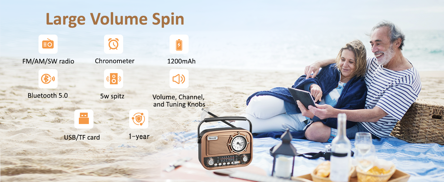portable radio am fm sw radio shortwave radio bluetooth radio speaker radio for seniors retro radio