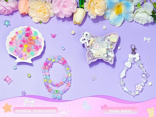 Rainbow Transparent, Pearl White