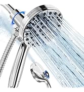 BESAQUO 9 Settings High Pressure Magnetic Shower Head with Handheld | Power Wash for Tub&Tile, Ma...
