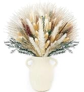 Dried Pampas Grass Decoration, Dried Flower Bouquet,100 Stems Contains Reed Grass and Rabbit Tail...