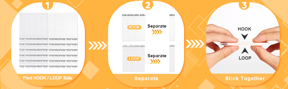 Removable Hook and Loop Tape Damage Free,Frame Stickers