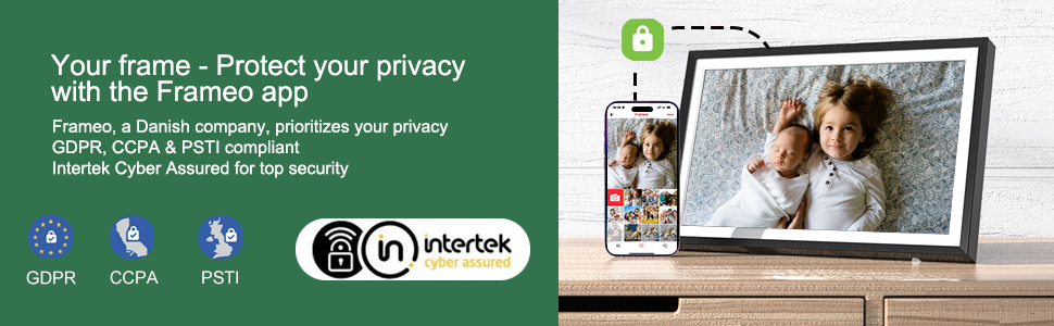 frameo digital frame protect privacy