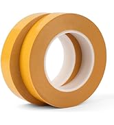 Opvixi Double Sided Woodworking Tape 1 Inch x 75 Feet (2-Pack), Residue-Free, Removable Strong Do...