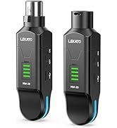 LEKATO MW-20 Wireless XLR Microphone Transmitter Receiver 2.4GHz, XLR Wireless System 4 Channels ...
