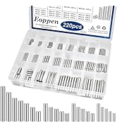 Eoppen 220Pcs 304 Stainless Steel Dowel Pin - 22 Sizes M2 M3 M4 M5 Cylindrical Shelf Support Pin ...