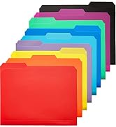 KTRIO 9 Pack Plastic File Folders Colored File Folders Letter Size - 9 Assorted Colors Poly File ...